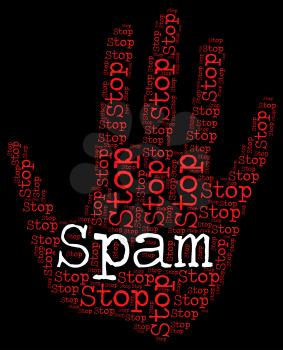 Stop Spam Showing Warning Sign And Stopped