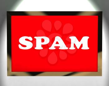 Spam Screen Shows Spamming Unwanted And Malicious Email