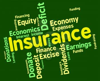 Insurance Word Indicating Wordcloud Financial And Words 