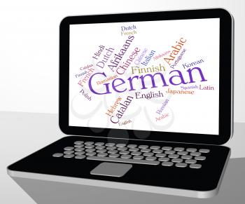 German Language Representing Wordcloud Germany And Words