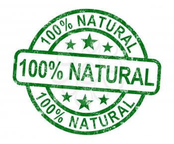 100% Natural Stamp Shows Pure Genuine Products