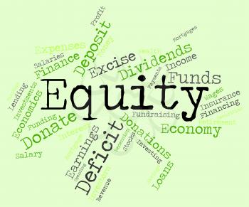 Equity Word Indicating Resources Funds And Asset 