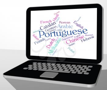 Portuguese Language Showing Word Translate And Lingo