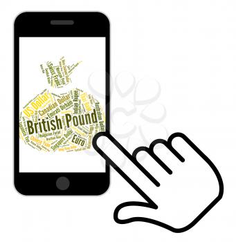 British Pound Representing Exchange Rate And Currency
