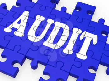 Audit Puzzle Showing Auditor Inspections And Auditing