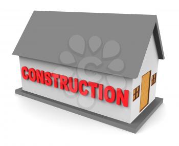 House Construction Representing Real Estate And Constructed 3d Rendering