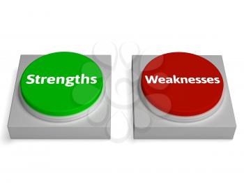 Strengths Weaknesses Buttons Showing Weak Or Strong