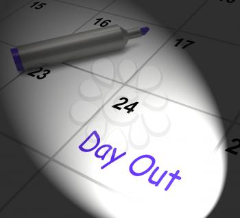 Day Out Calendar Displaying Excursion Trip Or Visiting