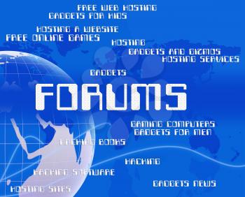 Forums Word Indicating Social Media And Website