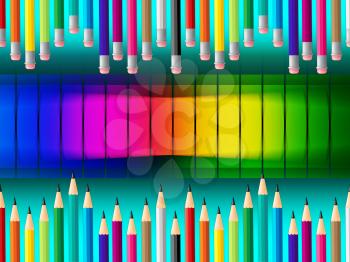 Pencils Education Representing Learned Educate And Colours