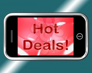 Hot Deals Mobile Message Represening Discounts Online