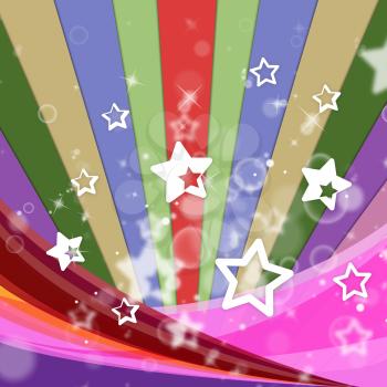Color Background Indicating Vibrant Starred And Colorful