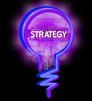 Strategy Lightbulb Representing Plan Innovation And Solutions