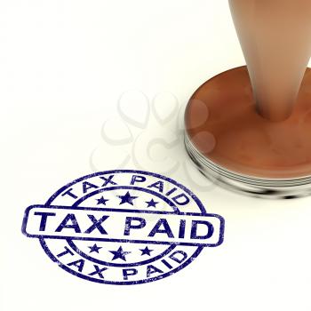 Tax Paid Stamp Shows Excise Or Duty Paid