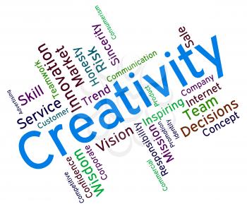 Creativity Words Meaning Concept Wordcloud And Designing 