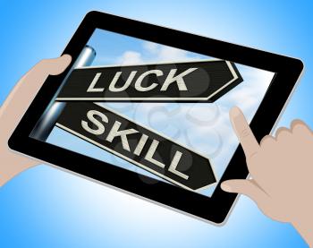 Luck Skill Tablet Showing Expert Or Fortunate