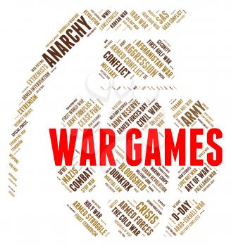 War Games Indicating Military Action And Combat