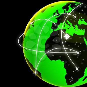Global Network Meaning Server Earth And Planet
