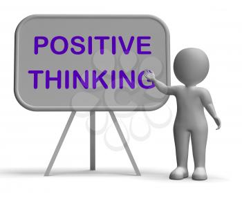 Positive Thinking Whiteboard Meaning Optimism Hopefulness And Good Attitude
