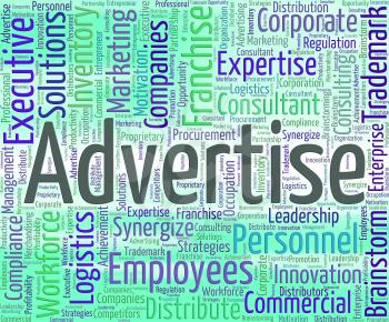 Advertise Word Representing Wordclouds Text And Ads