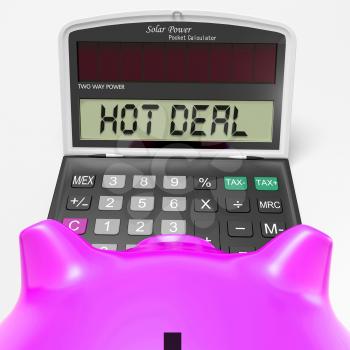 Hot Deal Calculator Showing Bargain Or Promo