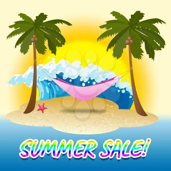 Summer Sale Indicating Warmth Clearance And Discounts