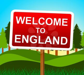 Welcome To England Representing United Kingdom And Landscape