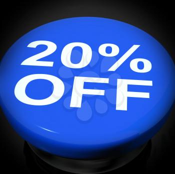 Twenty Percent Switch Showing Sale Discount Or 20 Off