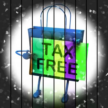 Tax Free Shopping Bag Showing Duty Exempt Discounts