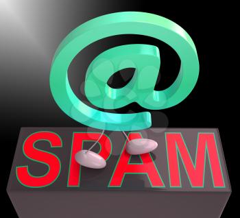 At Sign Spam Showing Security Unwanted Mail Inbox
