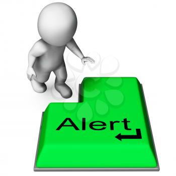 Alert Key Showing Online Notification Or Reminder