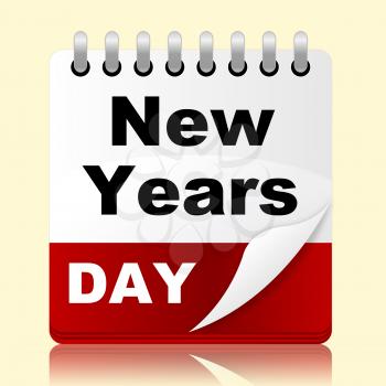 New Year Showing Planner Celebrate And Celebration