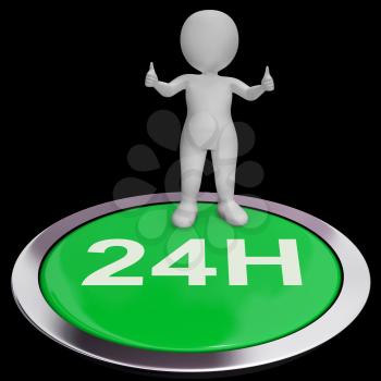 Twenty Four Hours Button Meaning 24H Service