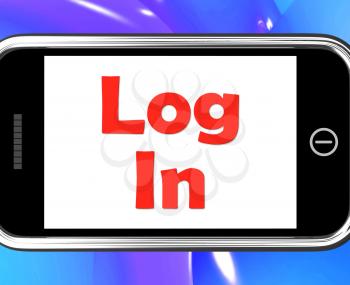 Log In Login On Phone Showing Sign In Online