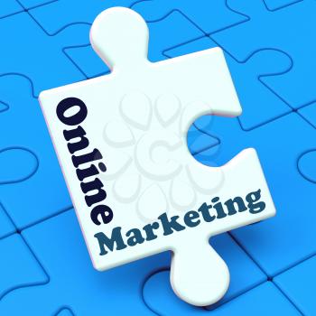 Online Marketing Showing Internet Strategies And Development