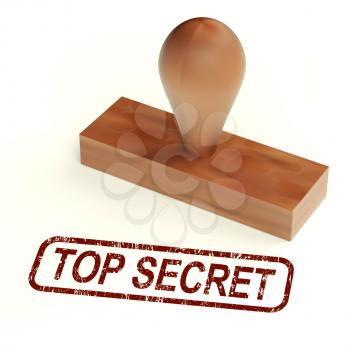 Top Secret Rubber Stamp Showing Classified Correspondence