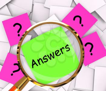 Questions Answers Post-It Papers Showing Asking And Finding Out