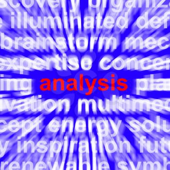 Analysis Word Shows Checking Probing And Examining