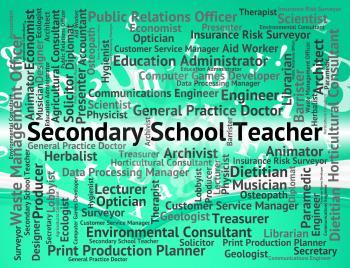 Secondary School Teacher Indicating Senior Schools And Work