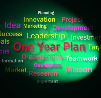 One Year Plan Words Meaning Goals For Next Year
