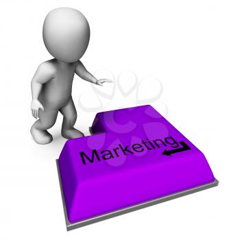 Marketing Key Showing Promotion Advertising And PR