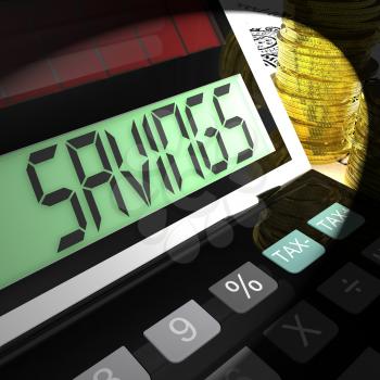 Savings Calculated Meaning Keeping And Saving Money