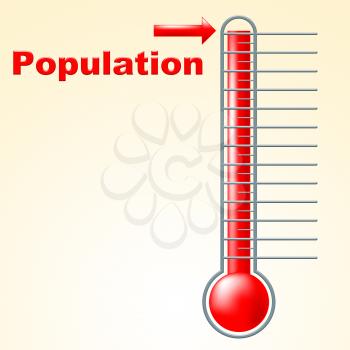 Thermometer Population Meaning Scale Thermostat And Celsius