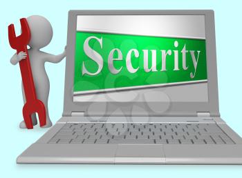 Secure Security Meaning Protected Privacy And Encryption 3d Rendering