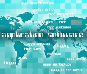 Application Software Indicating Softwares Programs And Apps