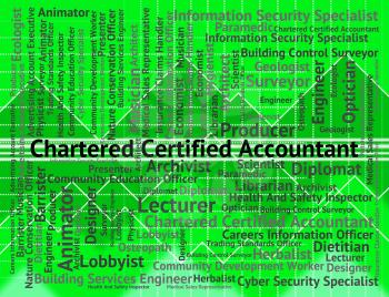 Chartered Certified Accountant Representing Book Keeper And Accounting