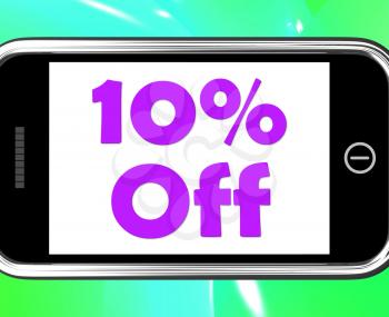 Ten Percent Phone Show Sale Discount Or 10 Off