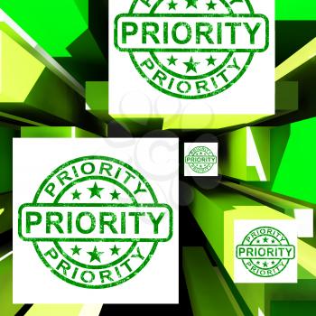 Priority On Cubes Shows Urgent Dispatch Or Deadline
