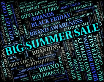 Big Summer Sale Showing Huge Savings And Word
