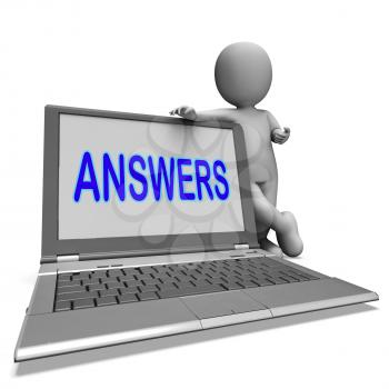 Answers Laptop Showing Faq Assistance And Help Online